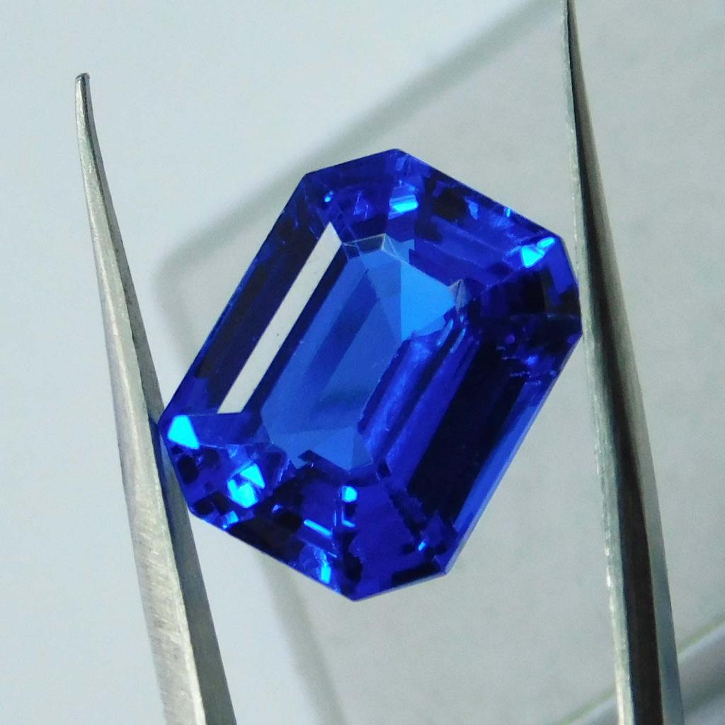 Natural Blue Sapphire Loose Gemstone 10 Ct Emerald Shape September Birthstone for Gem Collections