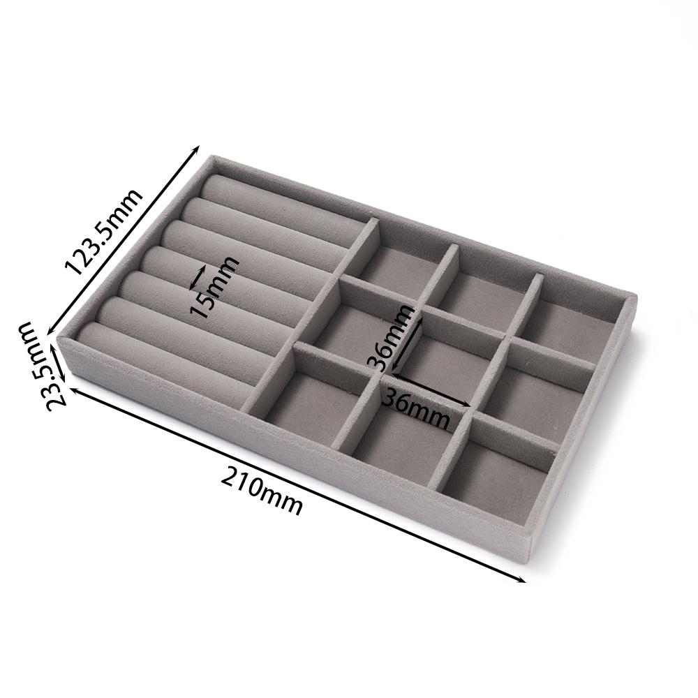 1Pc Jewelry Display Jewelry Storage Tray Jewelry Holder Portable Ring Earrings Necklace Organizer Box