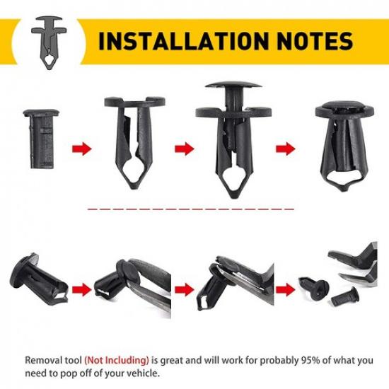 Body Bolts & U-nut Clips- M6 Engine Under Cover Splash Shield Guard For Nissan A