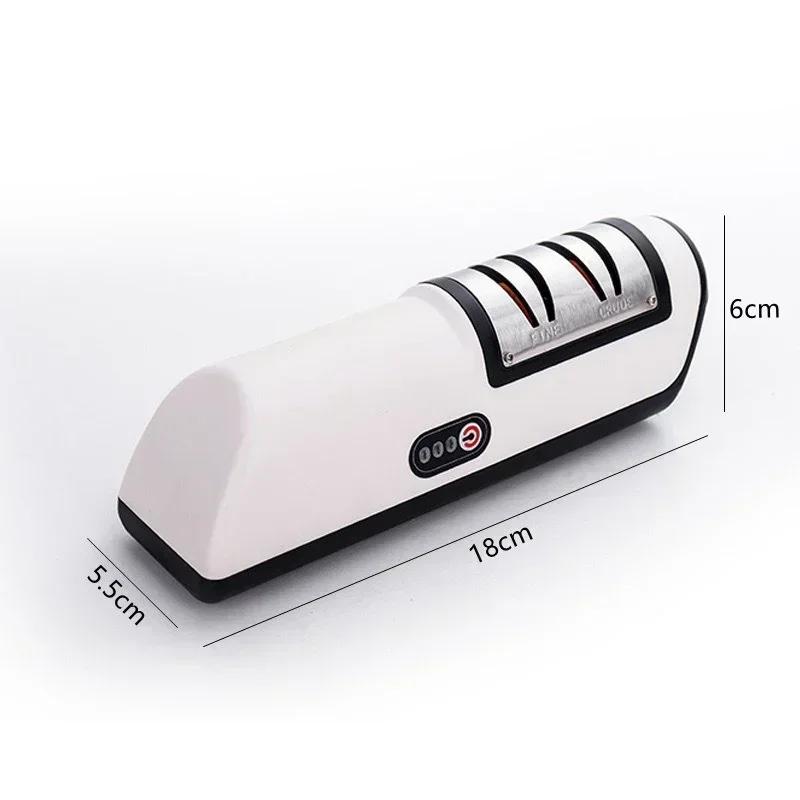 Multifunctional Non-slip Electric Knife Sharpener Automatic Professional Small Knife Sharpener Kitchen Quick Sharpening Tools