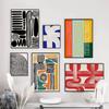 Abstract Geometric Line Art Poster Vintage Minimalist Shapes and Lines Canvas Painting Print Wall Decoration Home Bedroom Decor