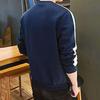 Men Shirt Contrast Colors O Neck Pullover All Match Spring T-shirt for Daily Wear