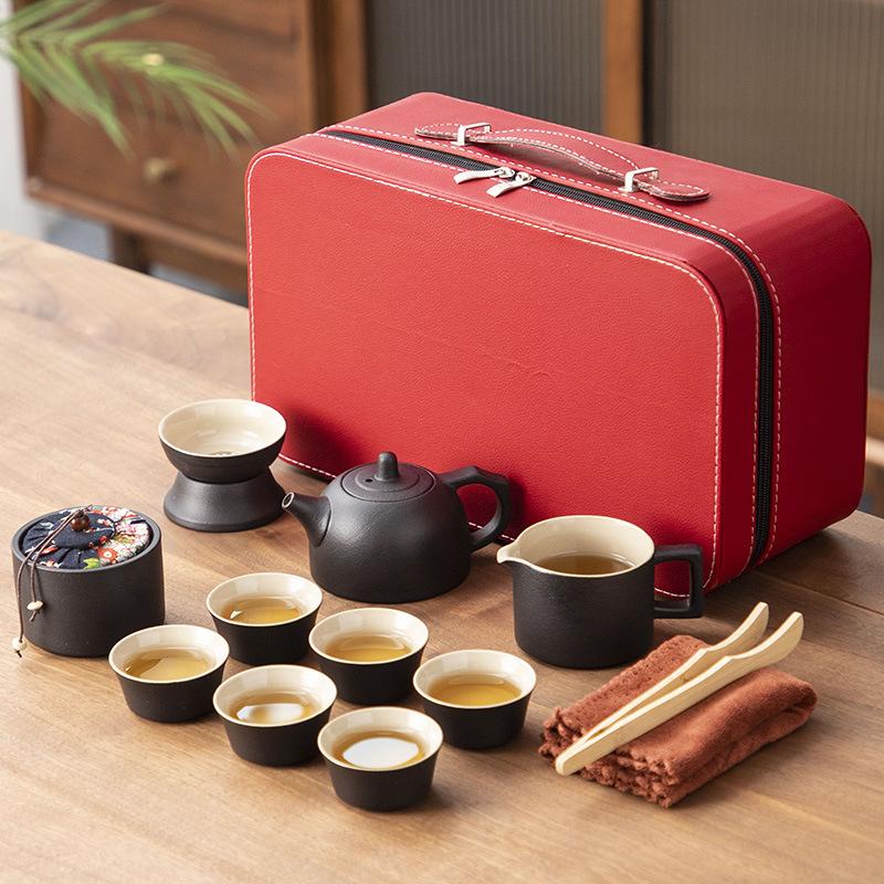 Ceramic Outdoor Camping Portable Travel Tea Set Business Company Events Wedding Gifts