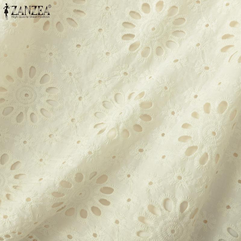 ZANZEA Women Casual Lace Crochet Patchwork Summer Sleeveless Tank Tops