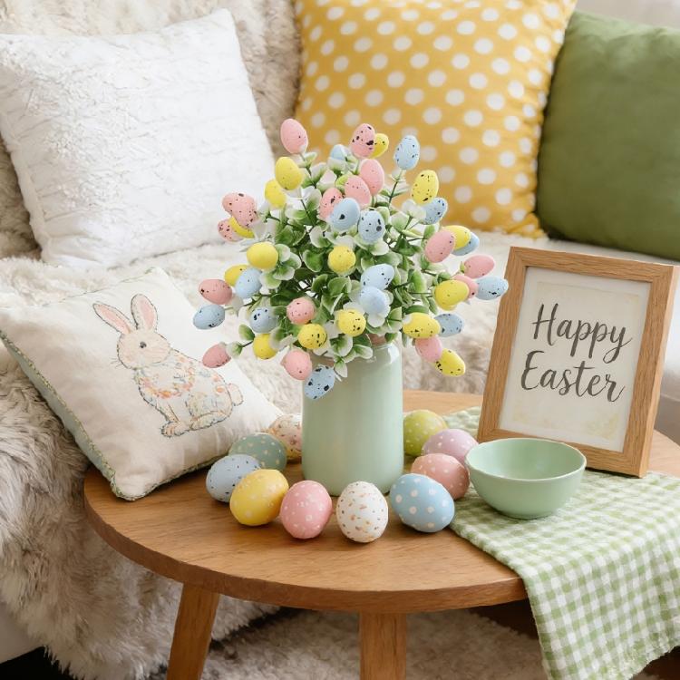 Set of 5 Foam Easter Eggs Planter for Festival Indoor Desktop Decoration Creative Safe Materials Practical Decorating