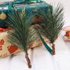 10/30Pcs Artificial Pine Needle Branches Green Twig Stems for Wreaths Hanging Plastic Pine Picks Home Christmas Party Decoration