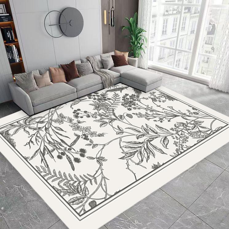 Floral Carpet French Vintage Style Bedroom Bedside Rug for Living Rooms Studies Balconies and Other Indoor and Outdoor Decor Mat