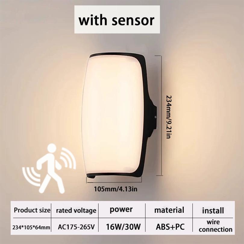 LED Outdoor Lights Waterproof IP66 AC85-265V Motion Sensor Light Led Outdoor Wall Light Outdoor Lighting Outdoor Wall Lamp