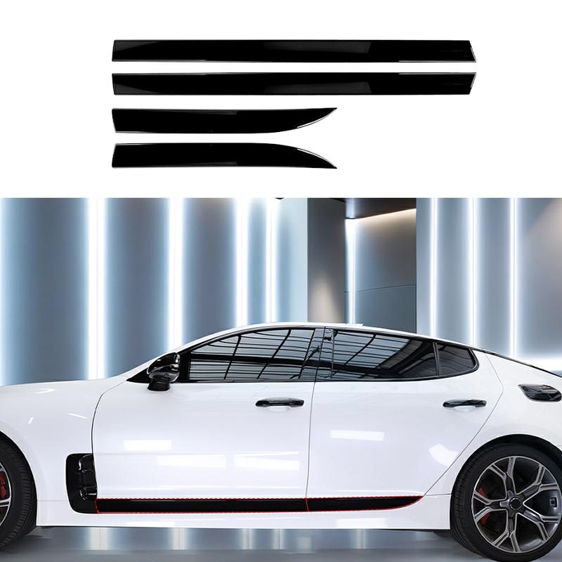 Car Tuning Carbon Fiber Car Body Side Decorative Strip Cover Trim Styling Decoration Molding For Kia Stinger 2018-