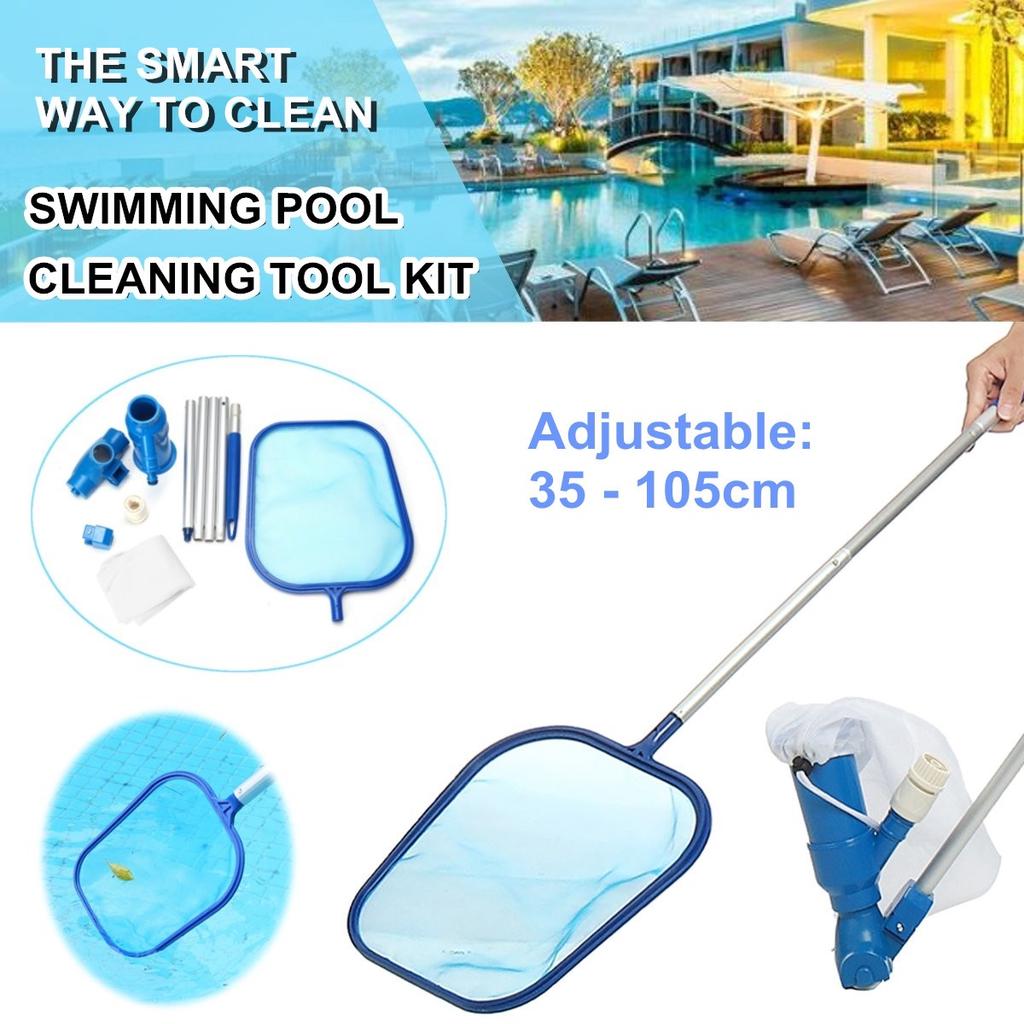 Buy Portable Swimming Pool Jet Vacuum Head Fountain Cleaning Tool Set ...