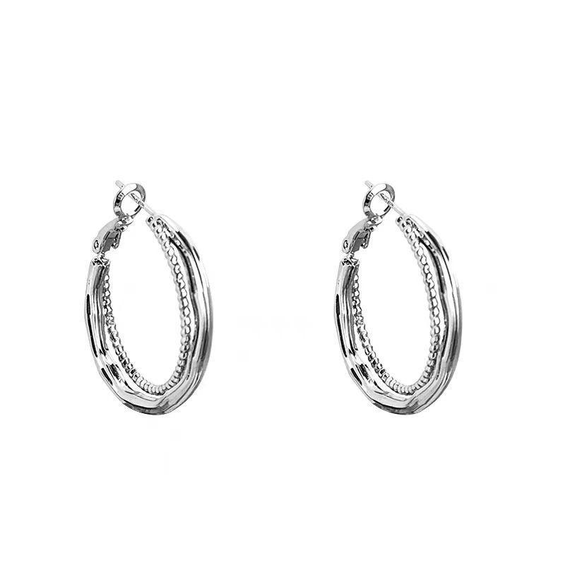 Korean High-End Classic Large Hoop Earrings for Women: Unique, Lightweight, Elegant Design