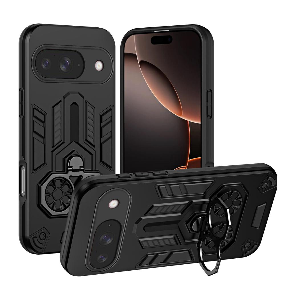 Case for Google Pixel 10 Pro Protective Cover Military Grade Shockproof Armor Metal Ring Kickstand Fundas Coque
