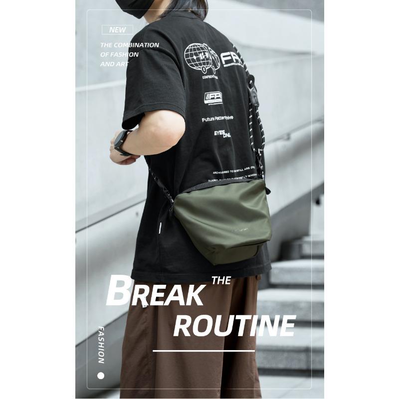 Crossbody Bag Men's Fanny Pack Commuter Bike Chest Bag College Shoulder Bag Casual All-in-one Bag