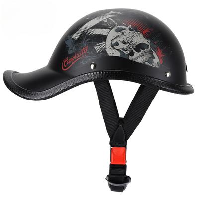 Casco da motociclista mezzo casco unisex-adulto stile retrò ciclomotore anticollisione scooter casco da moto aperto