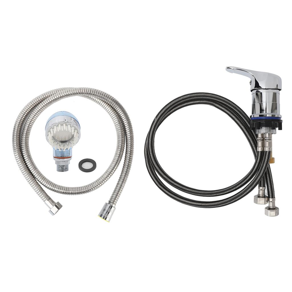 Salon Shampoo Bowl 70cm Faucet Sprayer Kit with 120cm Hose Mixing Valve Salon Basin Sprayer Set
