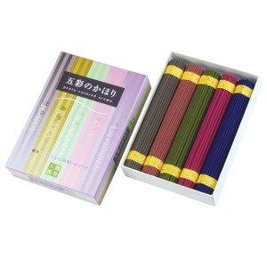 

Incense Stick Set (Five Scents) - Agarwood, Sandalwood, Kyara, Lavender, Rose. Length: Approx. 13.5cm. Five-Colored Incense