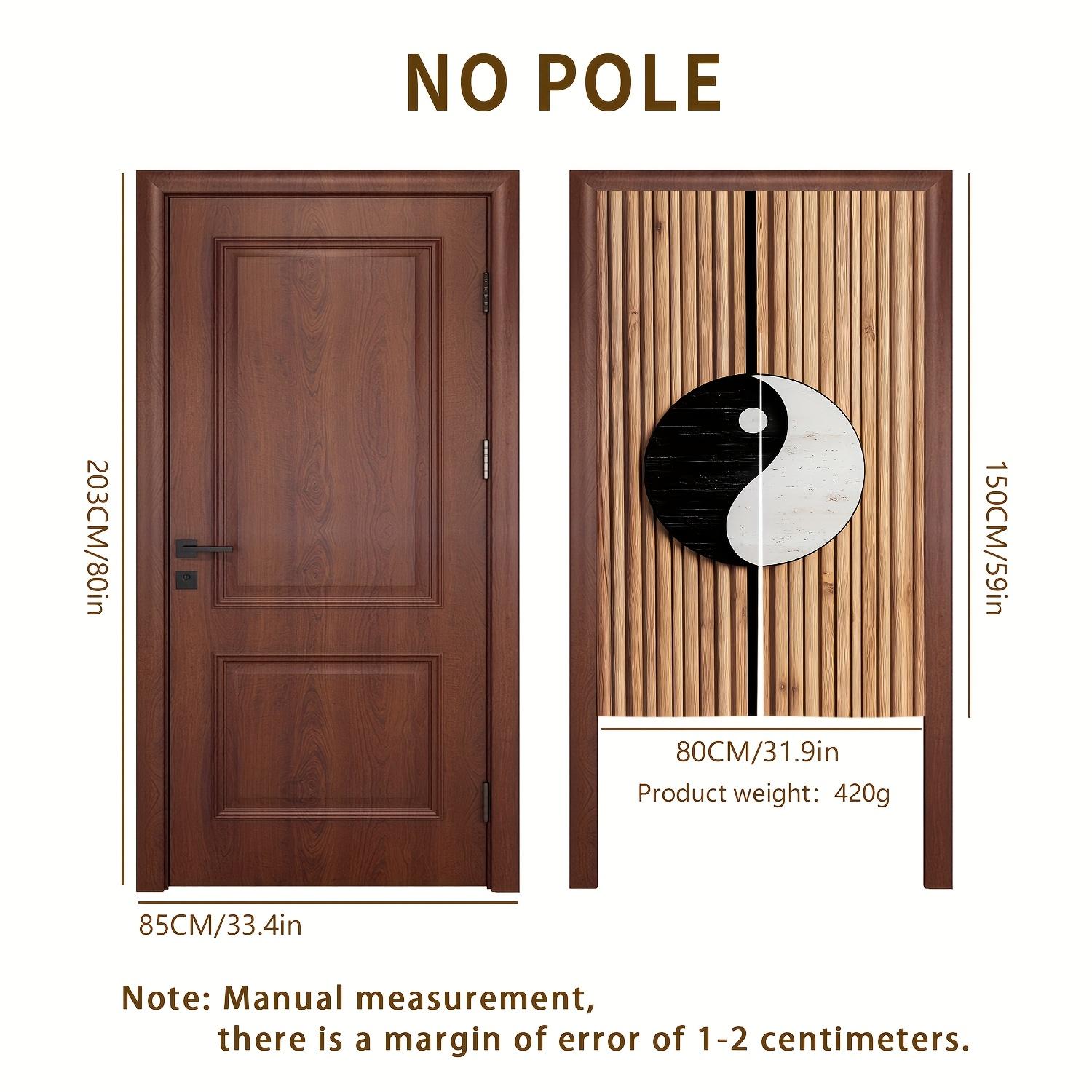 

2D Door Curtain, 1pc Yin-Yang Pattern Door Curtain, 31.5x59inch, Classic Black and White Design, Decorative Room Divider, Kitche 65x100cm26x39in