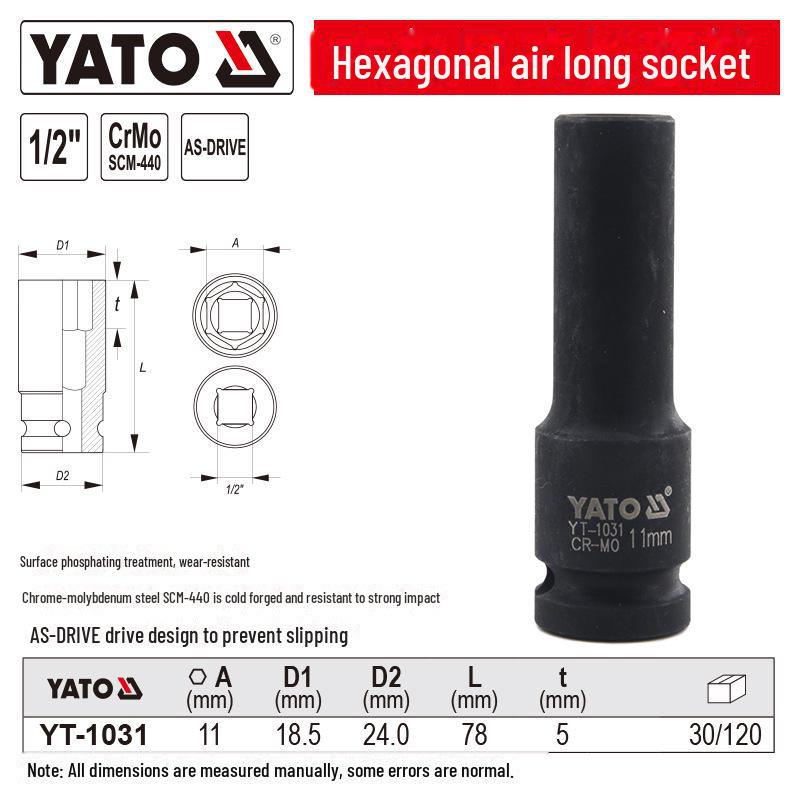 

YATO Пневматический торцевой ключ 1/2 11mm YT-1031