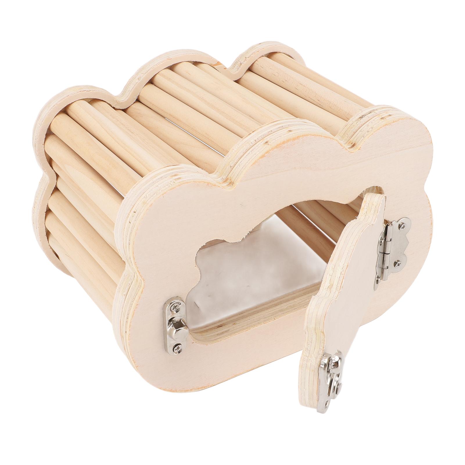 

Домик-укрытие для хомяка, многофункциональный, ручной работы, деревянный, прочная конструкция, домик-укрытие для мелких животных, для крысы