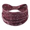 Bohemian Style Elastic Sports Headband: Women's Wide Edge Cashew Flower Headscarf