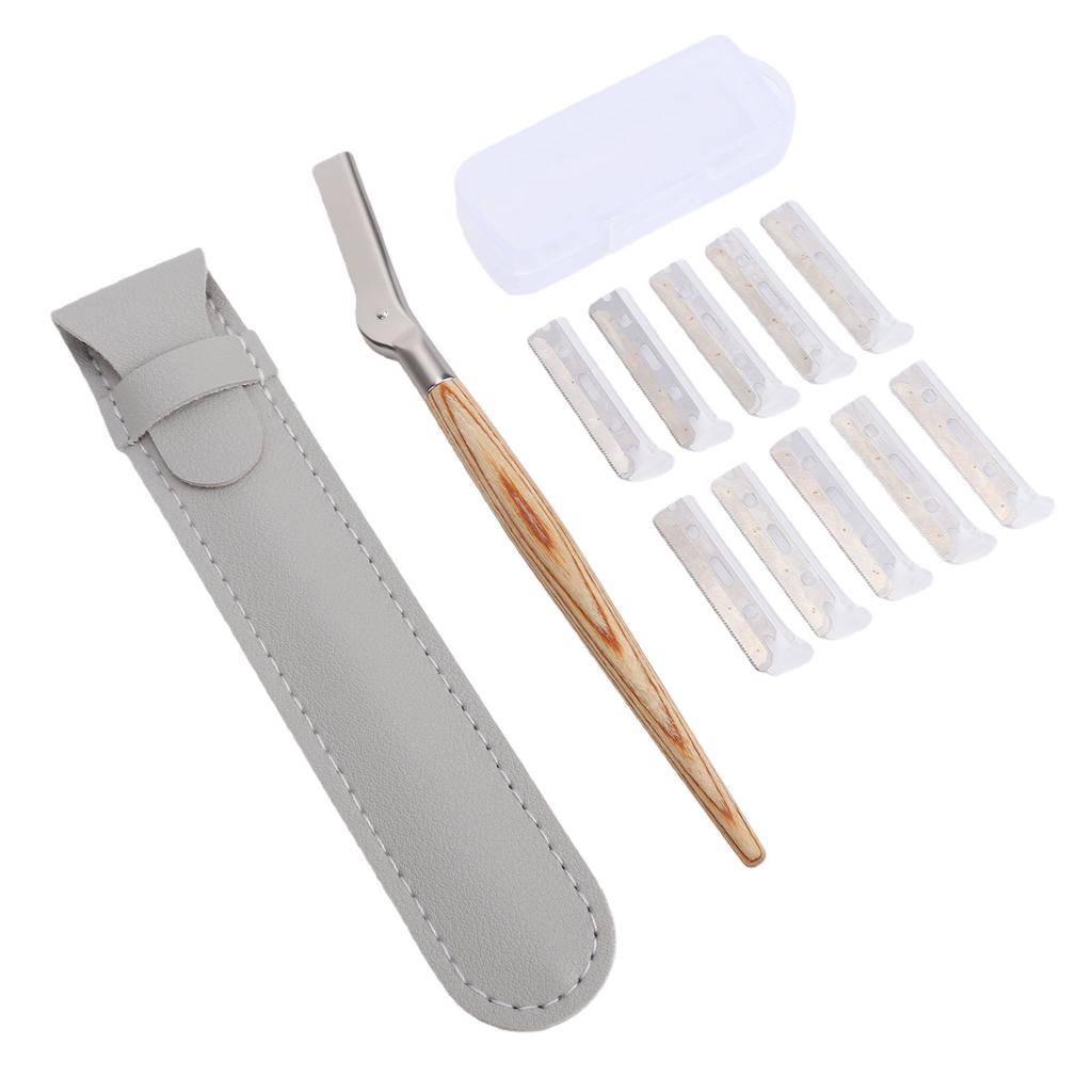 Manual Eyebrow Shaper Trimmer with   Mesh Guard Stainless Steel Facial Hair Trimmer for Men Women