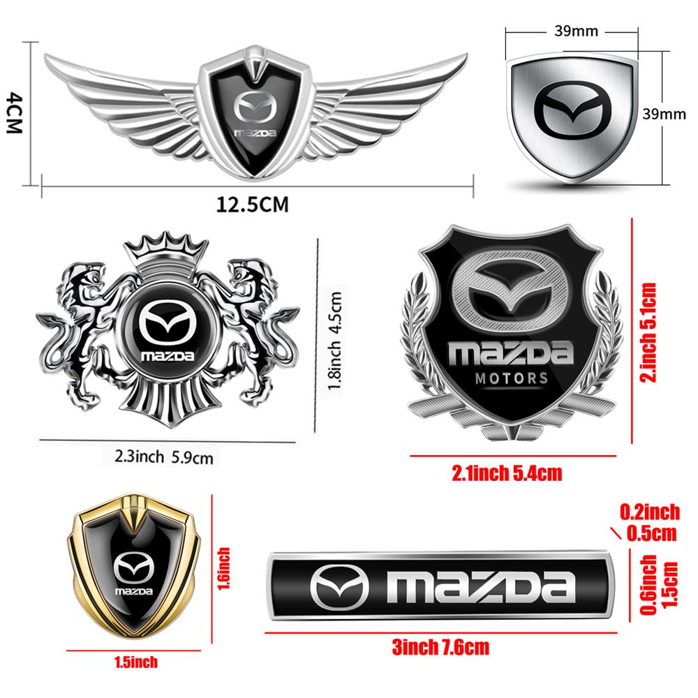 1Pc Metal Car Fender Trunk Body Stickers Accessories For Mazda Axela Atenza Speed 6 MS Demio MPS Miata Skyactiv 323 626 Angksela b59