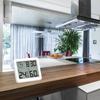 LCD Digitales Thermo-Hygrometer Ultradünn Einfach Smart Home Elektronisches Digitales Thermometer Hygrometer Wanduhr