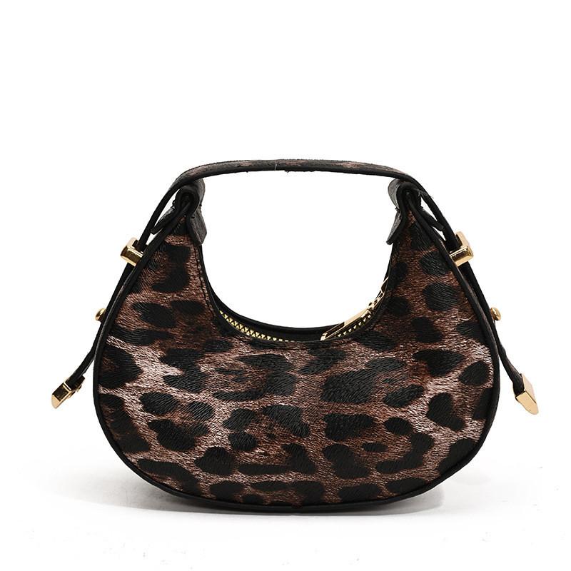 Fashionable Leopard Print Pattern Pu Satchel With Mobile Pocket For Casual Outings