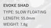 Deps Evoke Shad 55mm 7.8 grams Floating Lure 16 (9165)