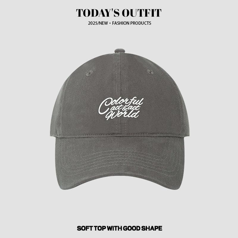 New Model of Larger and Deepened Big Head Circle Hat for Women's Baseball Cap Soft Top for Women's Summer Letters Versatile Alphabet Baseball Cap