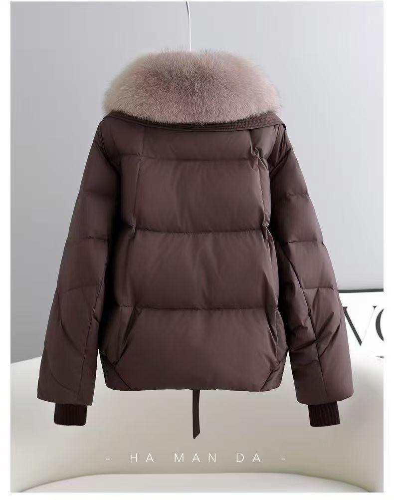 Big Fur Collar Down Cotton Coat Large Size Thickened Warm Jacket