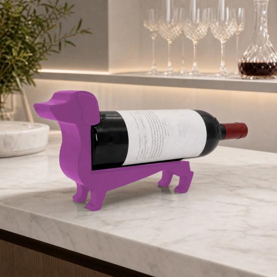 Yousheng Dachshund Wine Rack, Dog Shape Bottle Holder for Countertop, Creative Animal Home Bar Decor Gift for Wine Lovers