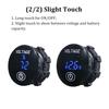 2Pcs Dc 12V-24V Led Panel Digital Voltage Volt Meter Display Voltmeter  Battery Capacity Meter Touch Switch Motorcycle Car