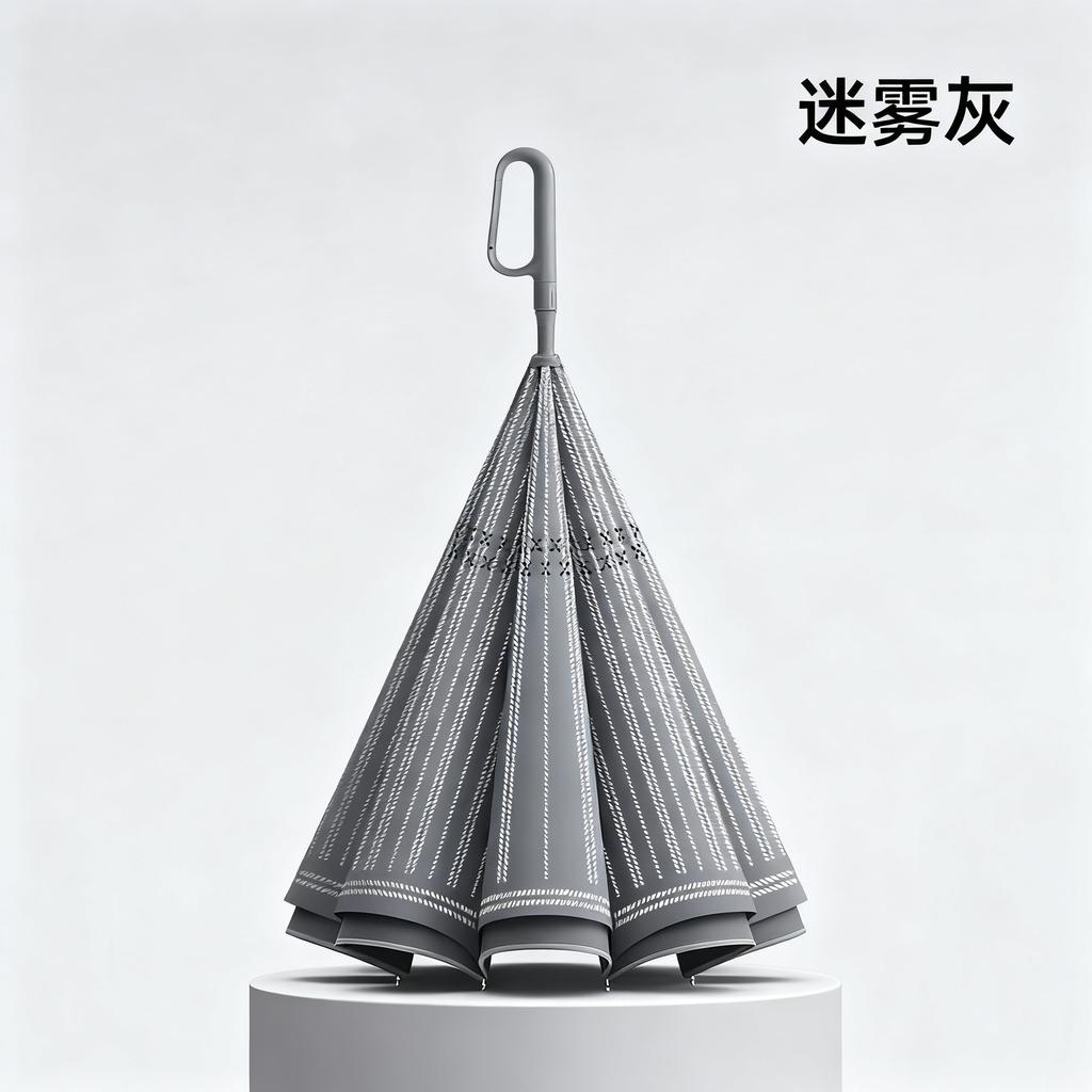 Free ring buckle double-layer reverse umbrella wholesale straight rod umbrella can stand reverse car umbrella advertising gift umbrella automatic