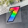 1PC Arabic Numerals Laser Motorcycle Stickers Waterproof for Motorbike Front Fairing Helemt Fender Scooter Bicycle Vinyl Decals