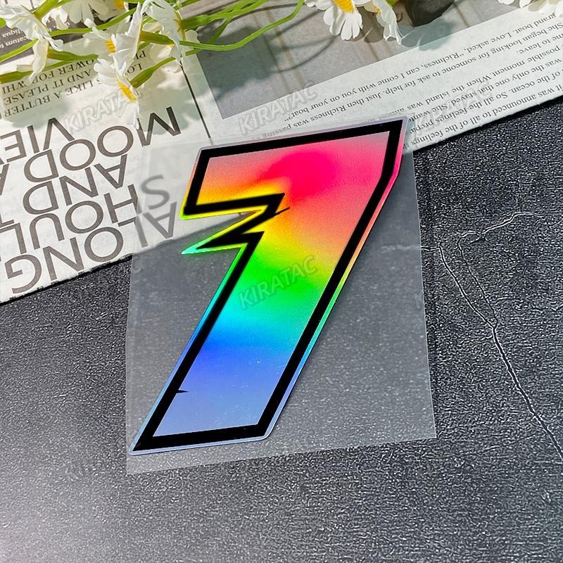 1PC Arabic Numerals Laser Motorcycle Stickers Waterproof for Motorbike Front Fairing Helemt Fender Scooter Bicycle Vinyl Decals