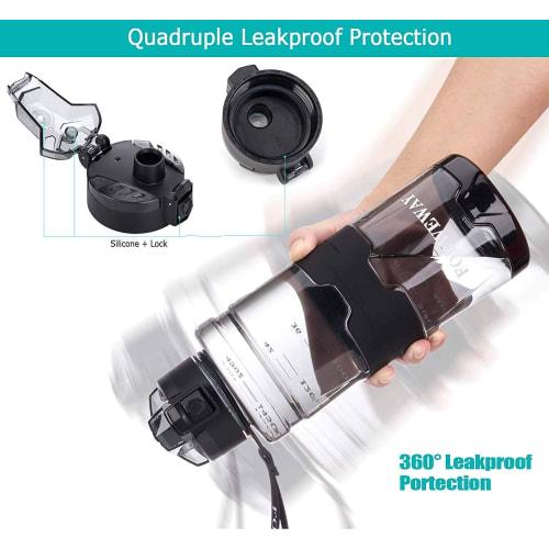 1.5L FORWEWAY Water Bottle, BPA-Free, with Filter, Large Capacity, Food-Grade Material, Reusable, Leak-Proof, Automatic Pop-Up, Direct Drinking, Sport