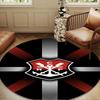 Football Club Emblem Round Rug for Livingroom,Bedroom, Palyroom, Chair Rug, Area Rug, Circle Carpet, Large Size Fan Christmas Gift