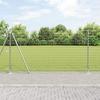 VidaXL Euro Fence with 7 Flanged Posts 1.2x10 M Galvanized Steel 3351055