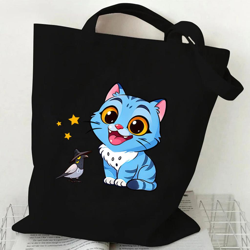 Hunters Surrounding Printed Canvas Shopping Tote Bag With Large Capacity