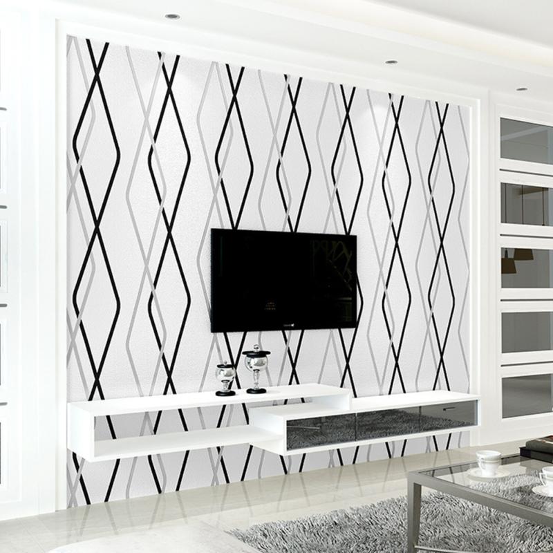 

1 рулон 3d полосатый узор обои Diy самоклеющиеся наклейки на стену для спальни, гостиной, телевизора бежевый