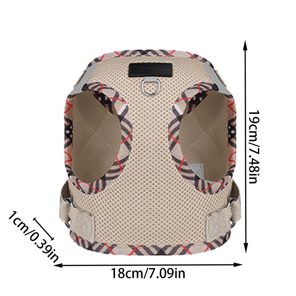 

Pet Harness Lightweight Soft Adjustable Breathable For Puppies Small Sized Dogs Walking Running Training Hiking Hunting Walking хакі