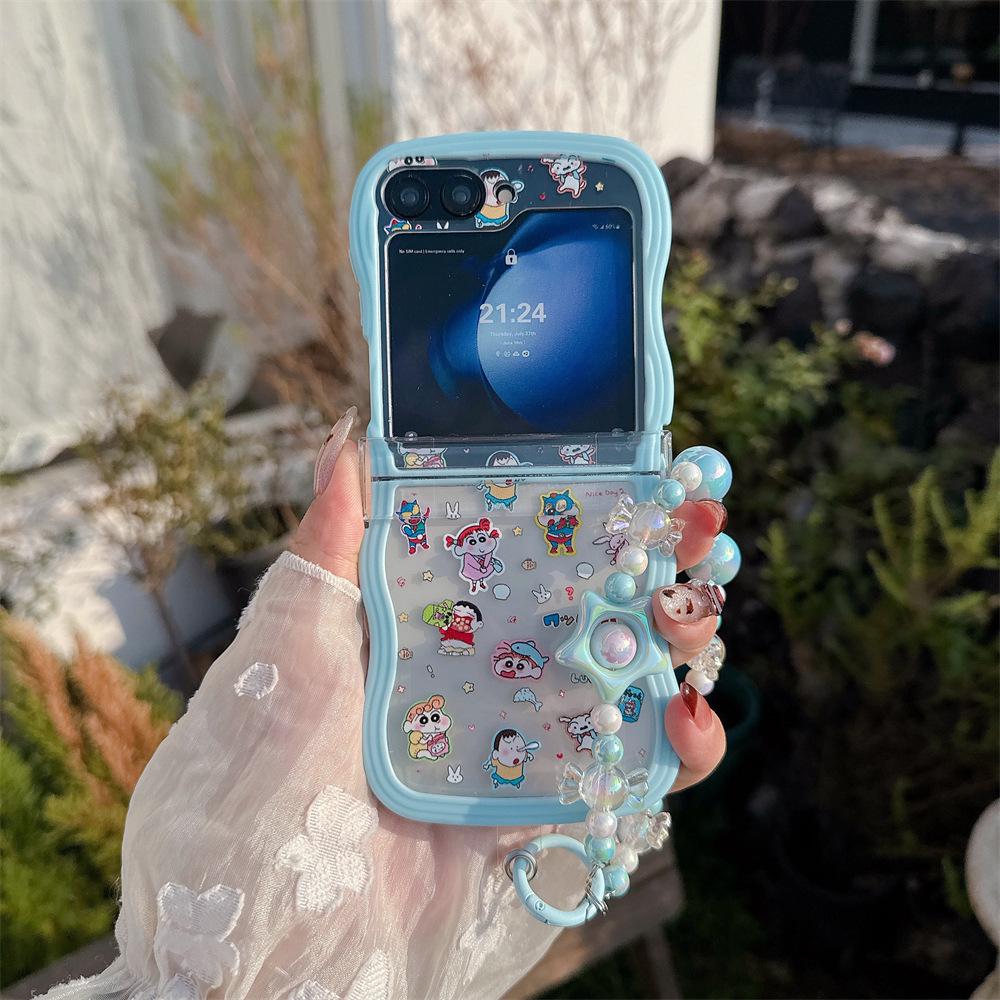 Crayon Shin-chan & Chibi Maruko-chan Samsung Galaxy Z Flip Serie Klapphülle