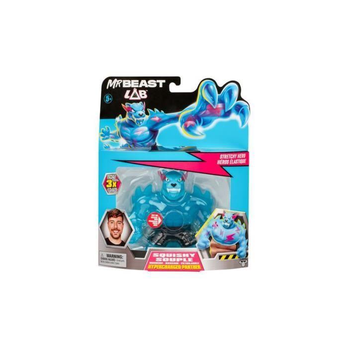 Figurine Goo Jit Zu - Mr Beast Lab - Panthère Electrique - Multicolore - Garantie 2 ans - Enfant/Mixte