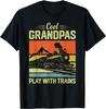 Coole Großväter spielen mit Zügen Lustiges Zugliebhaber Opa T-Shirt