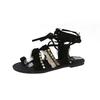 Bohemian Ankle Strappy Summer  Sandalias De Mujer Mixeds Color Flat Roman Shoes Comfort Holiday Flip Flops Sandales Femme Slides