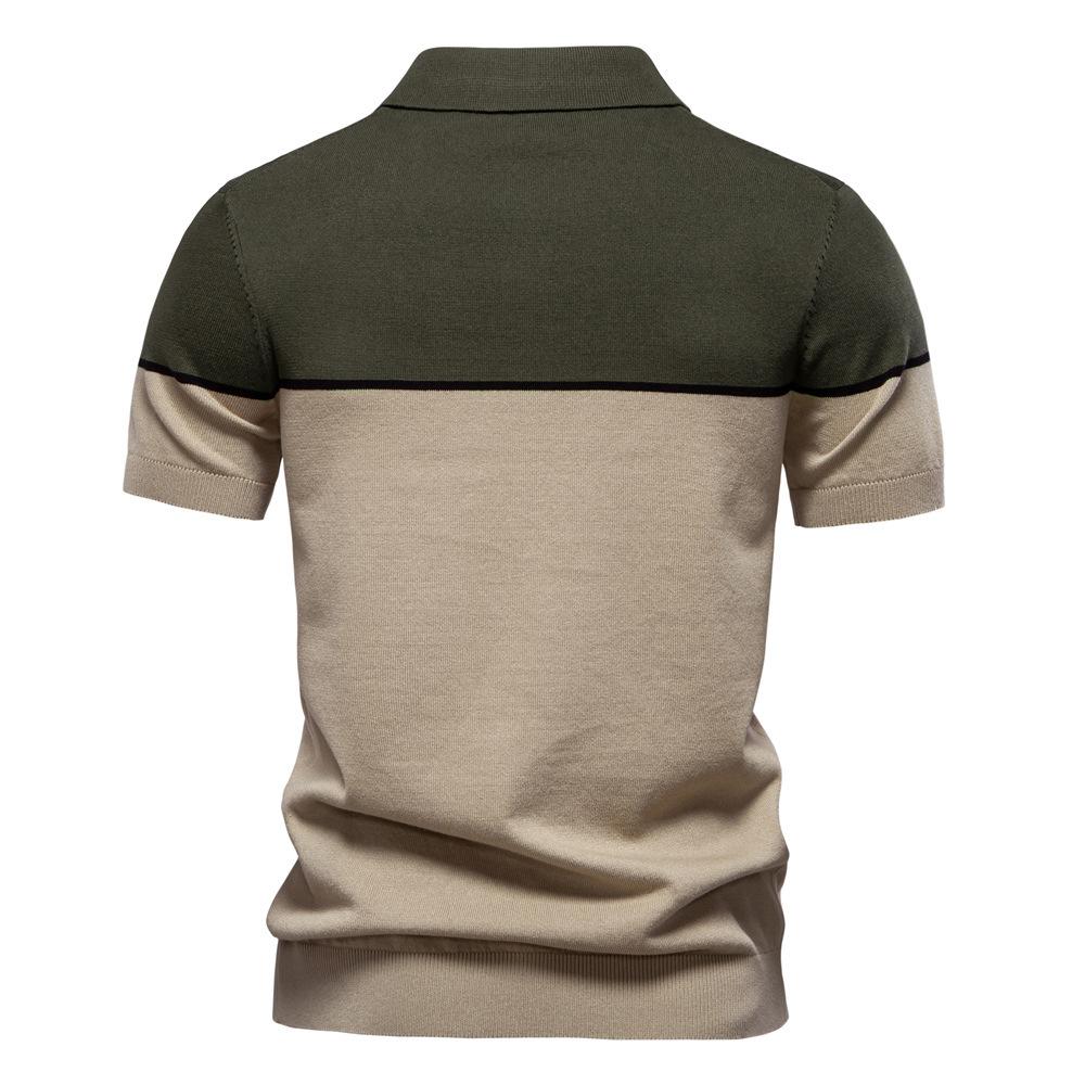 Polo Ralph Lauren Letní vyšívané poníkem Nové pánské pletené polo tričko s krátkým rukávem Barevně blokovaný límec Ležérní polo pro muže