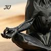 Zen Dog Statue for Home Decor 3D Printed Meditating Statue, Sitting Puppy Figurine Funny Desk Accessories Office Decor, Creative Animal Sculpture