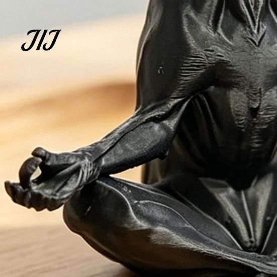 Zen Dog Statue for Home Decor 3D Printed Meditating Statue, Sitting Puppy Figurine Funny Desk Accessories Office Decor, Creative Animal Sculpture