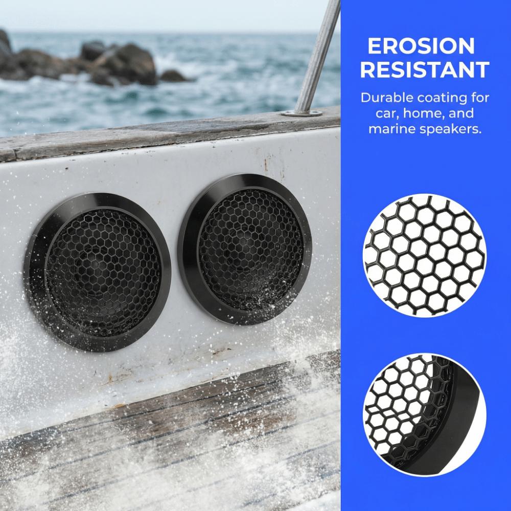 2Pcs Round Speaker Grill Metal Mesh Speaker Guard Durable Car Speaker Cover  Car Audio чёрный